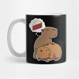 Capybara hungry for Red Velvet Cake Mug